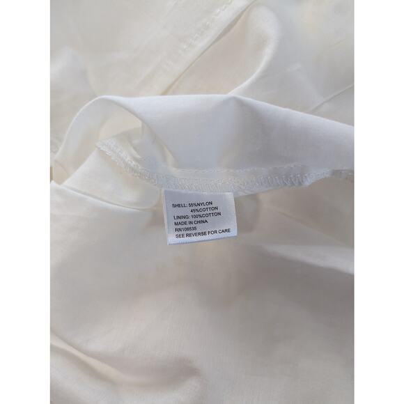 Central Park West White Eyelet Off The Shoulder Dress Large - Picture 8 of 10